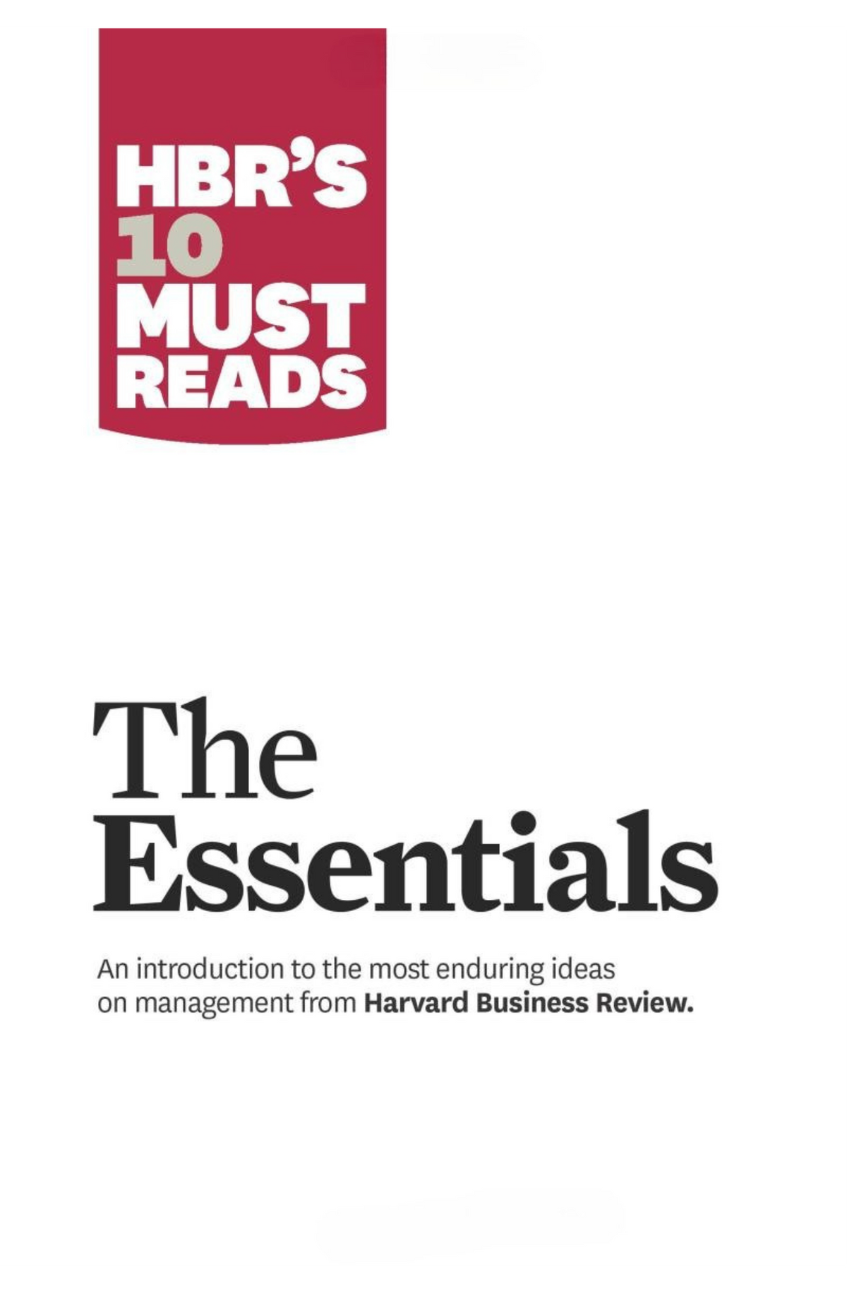 HBR's 10 Must Reads on The Essentials Book by Harvard Business Review