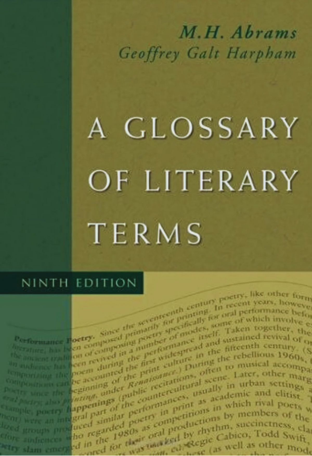 A Glossary of Literary Terms by M.H. Abrams, Geoffrey Harpham